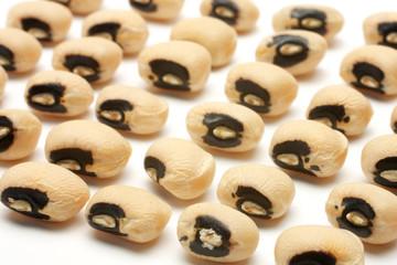 Wall Mural - Several rows of black eye beans