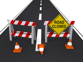 Wall Mural - road closed