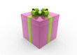 3D geschenk box rosa grün