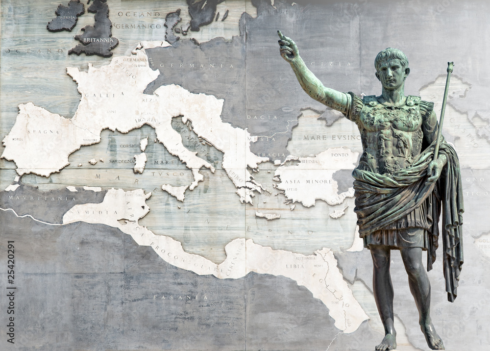 Augusto e il suo impero (14 d.C), Roma - obrazy, fototapety, plakaty 