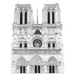 Vector image of Notre Dame de Paris