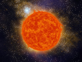 Wall Mural - soleil et galaxie