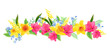 Floral design element  with tulips