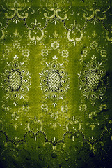 grunge golden floral texture fabric