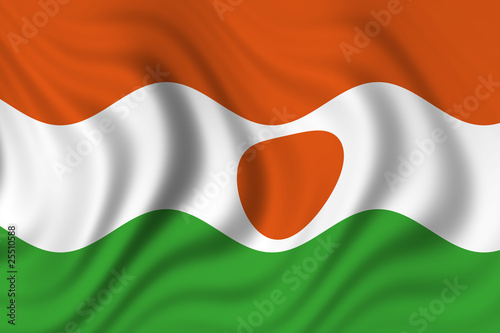 Board z aluminiowym obramowaniem Flaga Nigerii