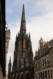 Fototapeta Miasta - Royal Mile, The Hub, Church, Edinburgh, Scotland
