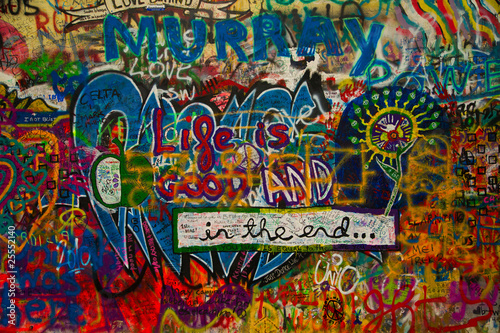 Obraz na płótnie canvas czteroczęściowy "tetraptyk" Graffiti