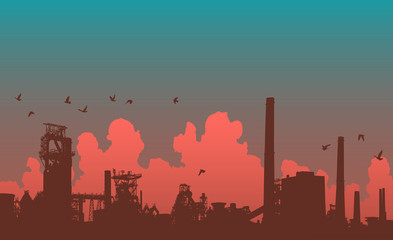 Wall Mural - industrial skyline