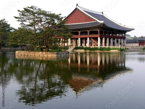 Obraz na płótnie canvas czteroczęściowy "tetraptyk" Korea - seoul - pałac gyeongbokgung