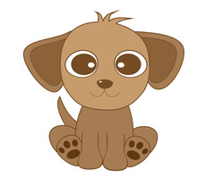 Cute Looking Brown Dog With Big Eyes And Big Ears