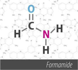 Wall Mural - Set of chemistri orgnick formulas