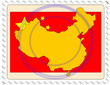 © juan35mm - China map flad stamp