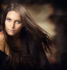 Wall Mural - beautiful young woman.amazing brunette