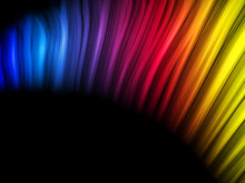 Abstract Colorful Waves On Black Background