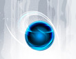 © slamerain - Abstract background with blue sphere