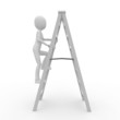 © DNY3D - 3d man with ladder
