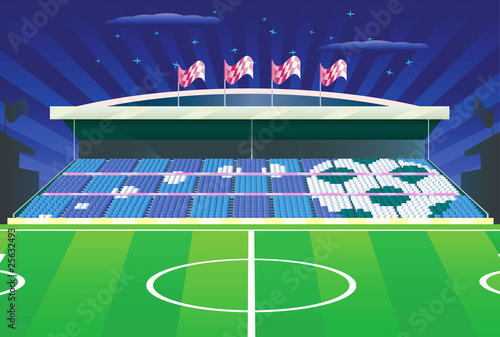 Soccer Stadium And Detailed Tribune With Drawing Vector Stock Vector Adobe Stock Soccer Stadium And Detailed Tribune With Drawing Vector Stock Vector Adobe Stock