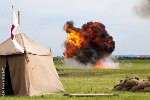 Fotomural Explosion after airplane bombing