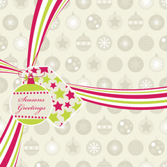 Sticker - christmas ribbon