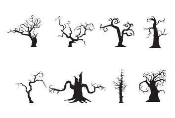 Scary halloween trees