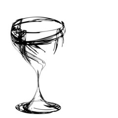 The stylized wine glass for fault