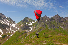 Paragliding In Swiss Alps