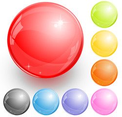 Wall Mural - glossy globes collection