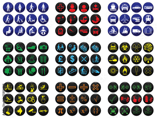  Plakaty BHP   108-kolekcja-ikon-ulozona-w-roznych-kategoriach