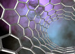carbon nanotube structure on dark cloudy background