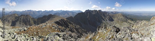 Board z aluminiowym obramowaniem Panorama gór