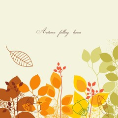 Poster - Autumnal leaves background