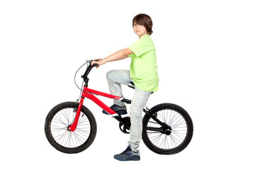 Poster - Funny child practicing bike