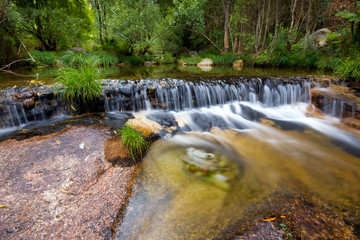 Beautiful waterfall at the national park, Portugal