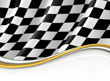 Checkered Flag, Vector Background
