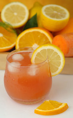 Orange lemon carrot juice