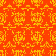 Wall Mural - Vector seamless pattern with damask ornaments