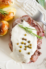 Wall Mural - tenderloin with cream sauce-filetto alla panna