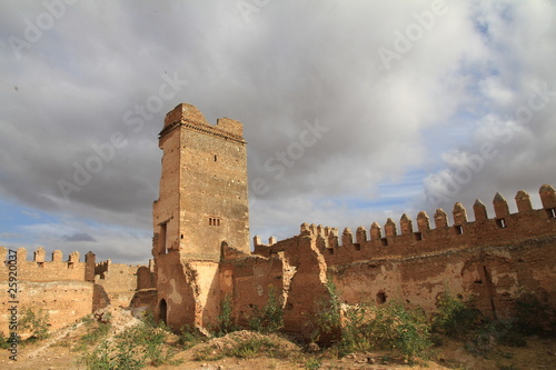 Obraz na płótnie canvas trzyczęściowy "tryptyk" Ruiny kasbah boulaouane - Maroko