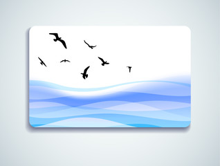 Sticker - seagulls, gift card