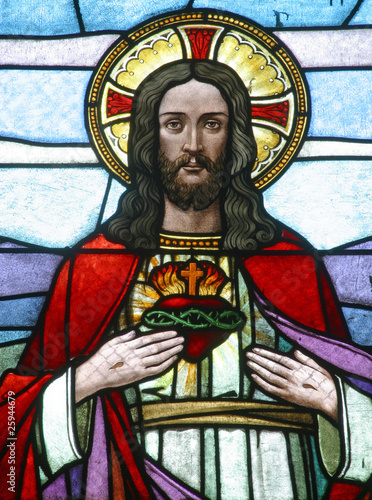 Naklejka - mata magnetyczna na lodówkę Sacred Heart of Jesus