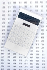 Poster - financial statement with calculator