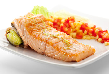 Wall Mural - Salmon Steak