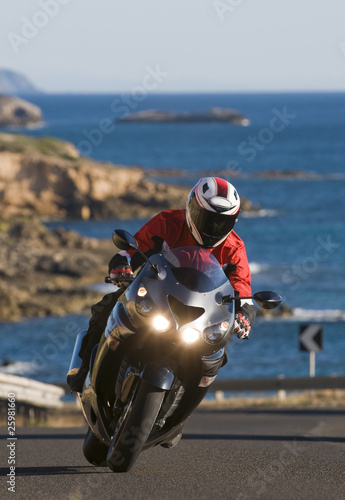 Fototapeta na wymiar biker in sardinia