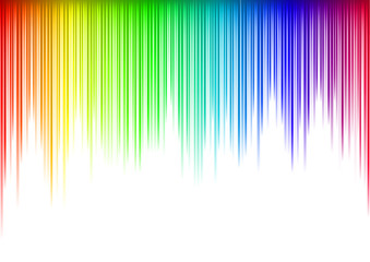 Colorful Sound waveform (editable vector) on white