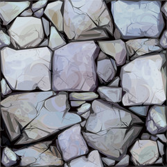 Wall Mural - Seamless texture of stones in grey colors.