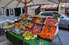 Colourful City Centre Fruit Stall
