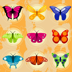 Wall Mural - butterfly set