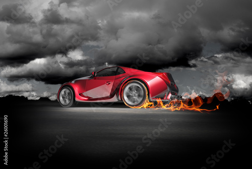 wypalenie-samochodu-sportowego-oryginalny-projekt-samochodu