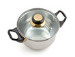 Metallic pan with lid