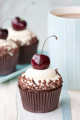 Wall Mural - Black forest cupcakes